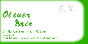 oliver mair business card